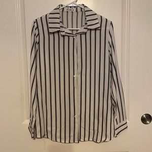 White button down blouse